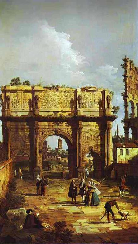 Bernardo Bellotto Arch of Constantine oil painting image
